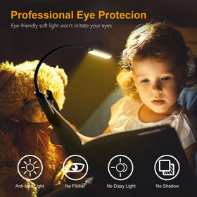 Gritin bedside light with 3 color temperatures for cozy nighttime study.