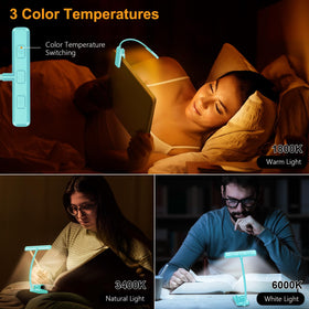 Gritin book light shows amber, mixed, and white temperatures for reading mood