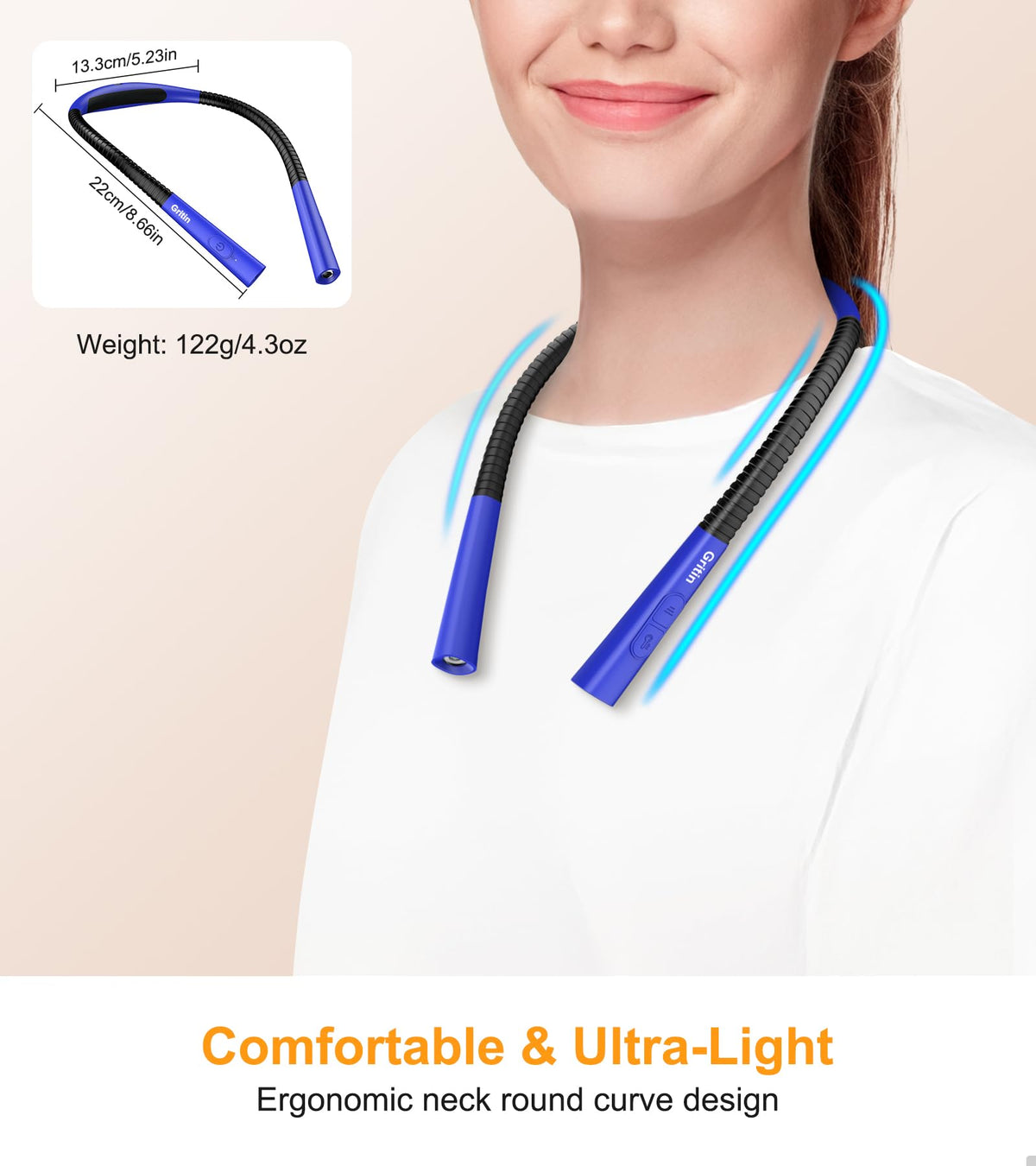 Gritin Book Light shows 5-level dimming for precise brightness