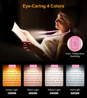 Gritin Book Light natural white 4500K provides clear daytime reading feel