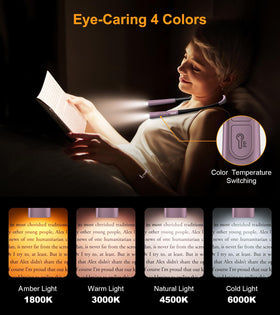 Gritin Book Light natural white reading mode aids focused study sessions.