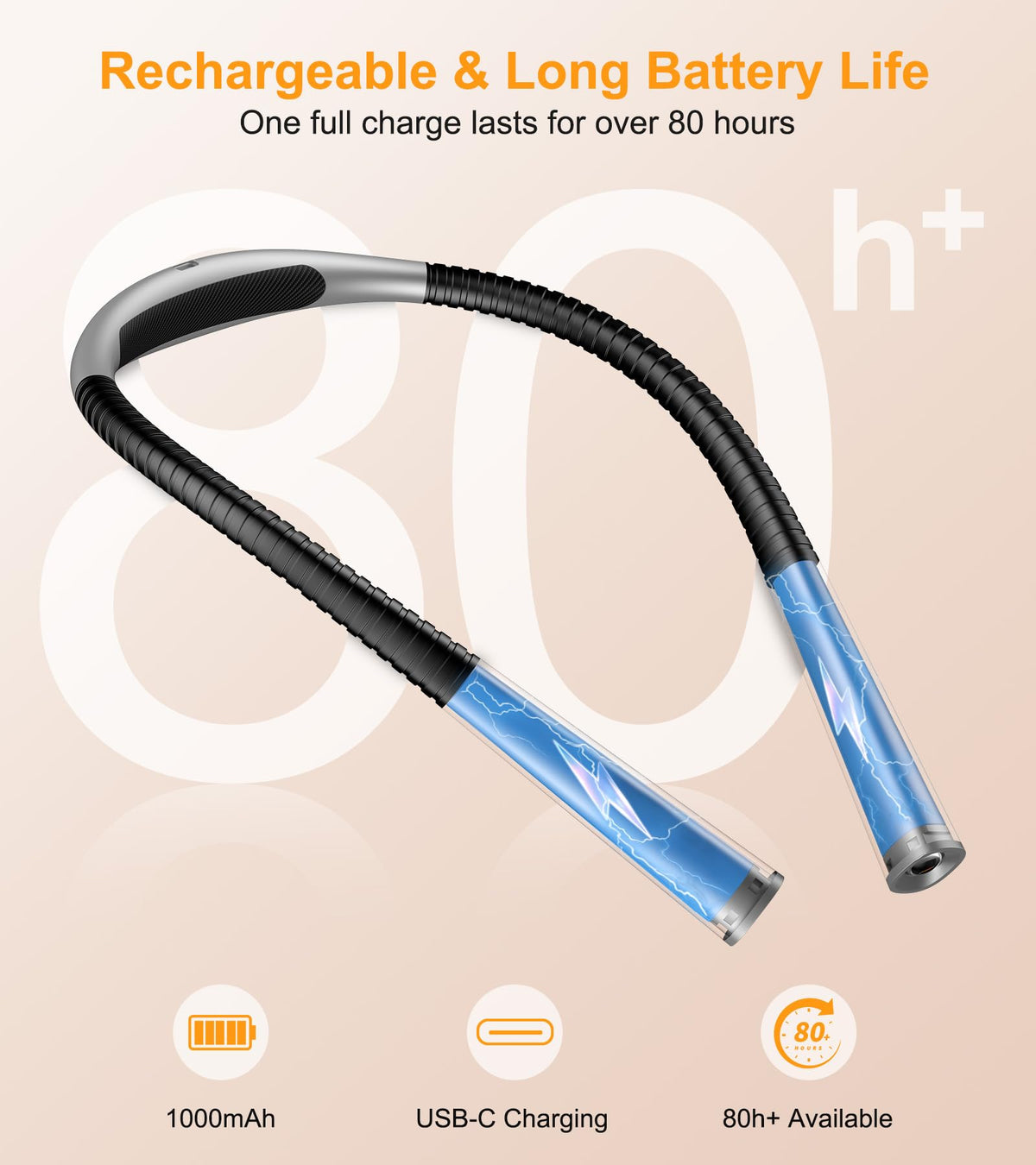 Gritin Book Light charges via USB-C for quick power top-ups.