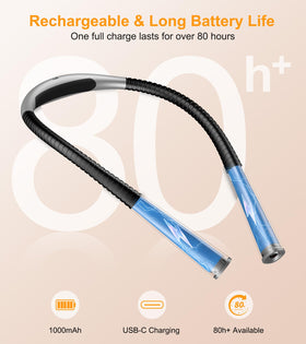 Gritin Book Light charges via USB-C for quick power top-ups.