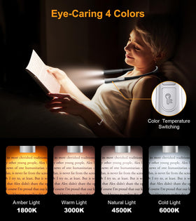 Gritin Book Light warm white 3000K for early-morning crafting tasks.