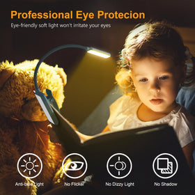 Gritin eye protecting reading light with three color modes for comfortable evenings