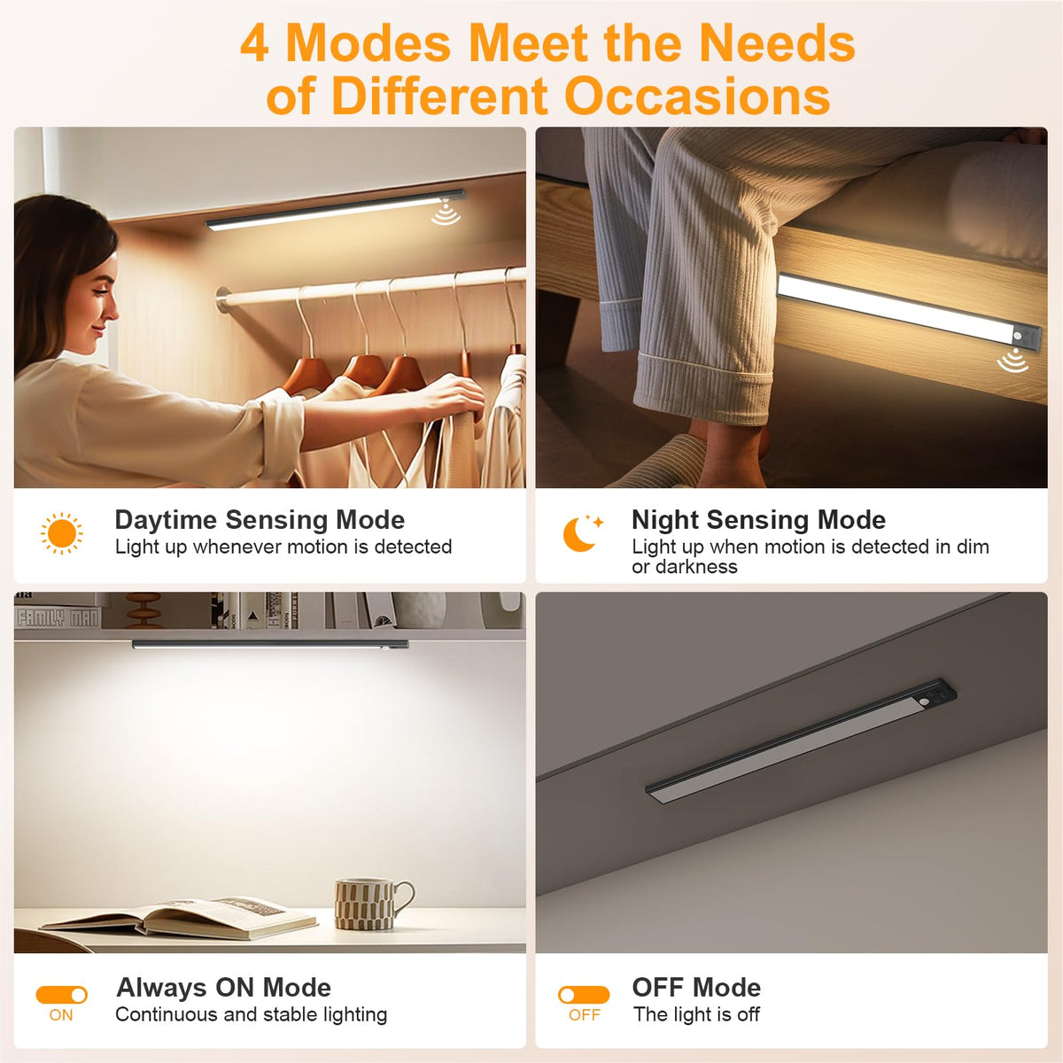 Gritin four modes adapt to day and night scenarios