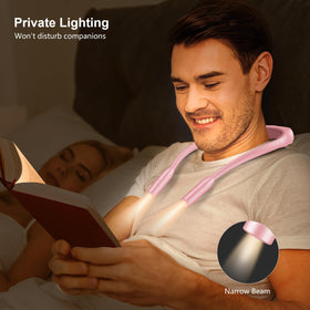Gritin pink neck light with USB-C rechargeable power