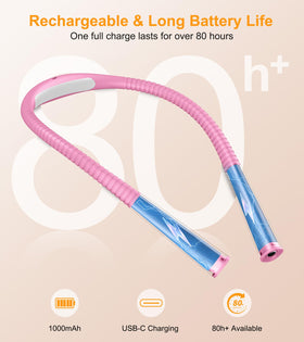 Gritin neck light with bendable arms for hands-free positioning
