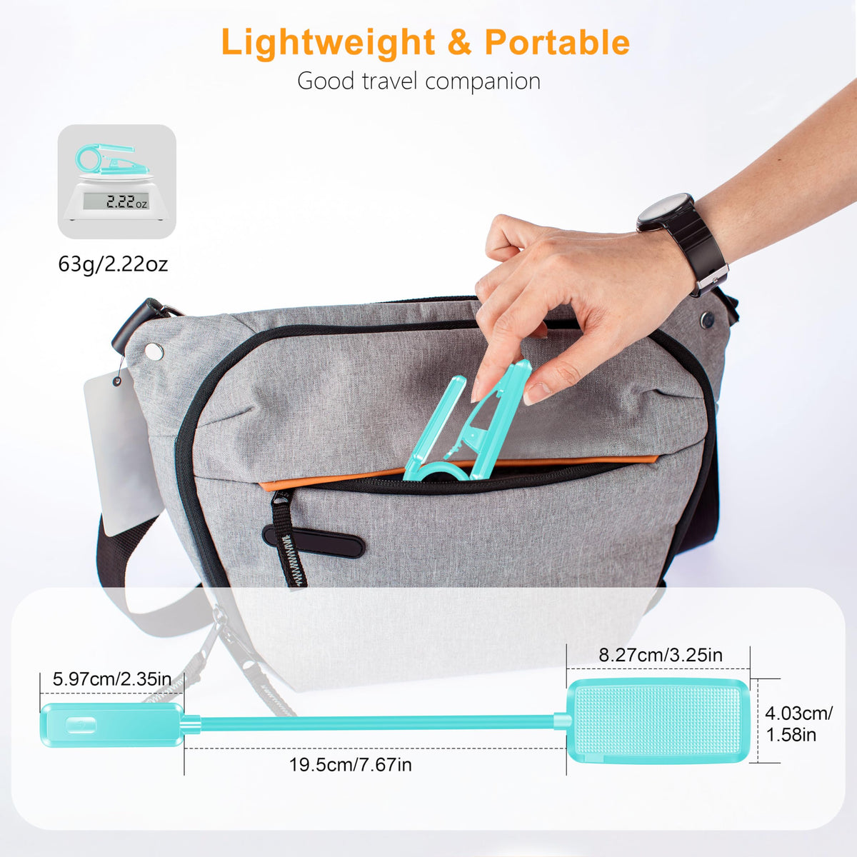 Gritin portable bedside reading light ready for travel or study