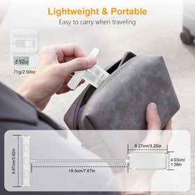 Gritin portable clip-on book light fits bags easily.