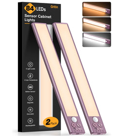 Gritin under-cabinet light with 84 LEDs mounted magnetically for clutter-free illumination
