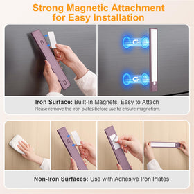Gritin versatile-use under-cabinet light for metal and non-metal surfaces