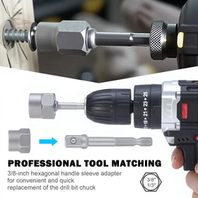 GRLCOOD includes 3/8-inch adapter for tool compatibility