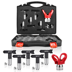GROGR airless sprayer tips set with five sizes for precise coating and finish