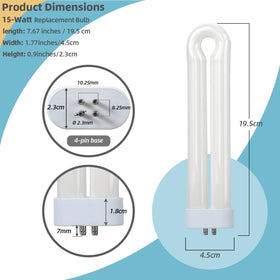 GRONGU 15W four-pin base packaging shows a 3-pack for easy replacement