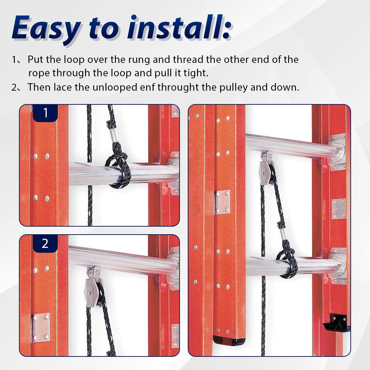 GRONGU rope handling with gloves helps reduce slipping during setup.