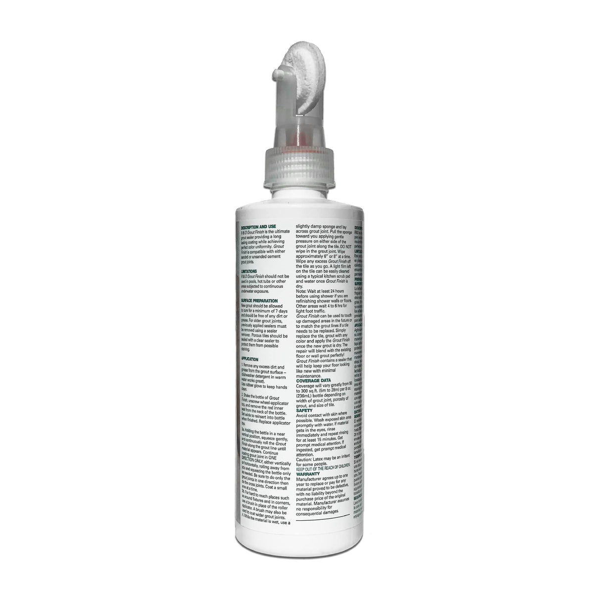 Grout Finish Kit shower application demonstrates sealing in wet areas