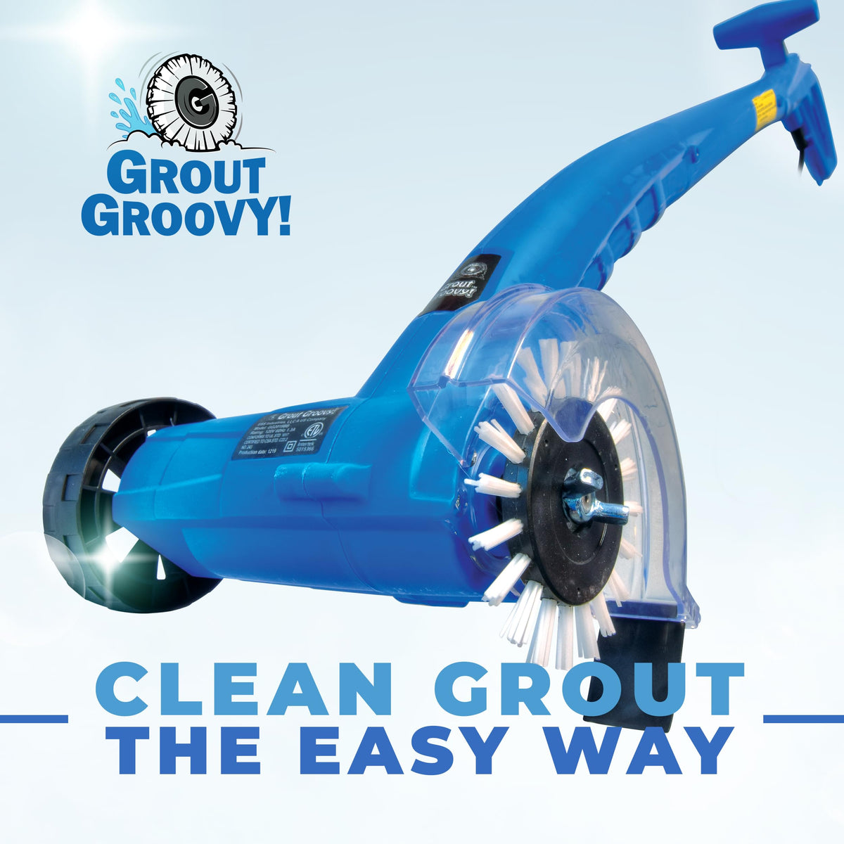 Grout Groovy ergonomic stand-up handle for comfortable cleaning