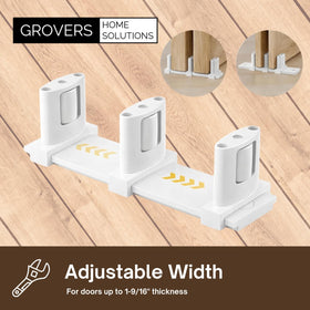 Grovers counter-sunk screw holes create a slim, clean install