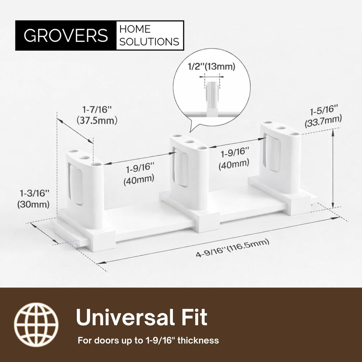 Grovers easy-install bracket simplifies DIY closet door upgrades