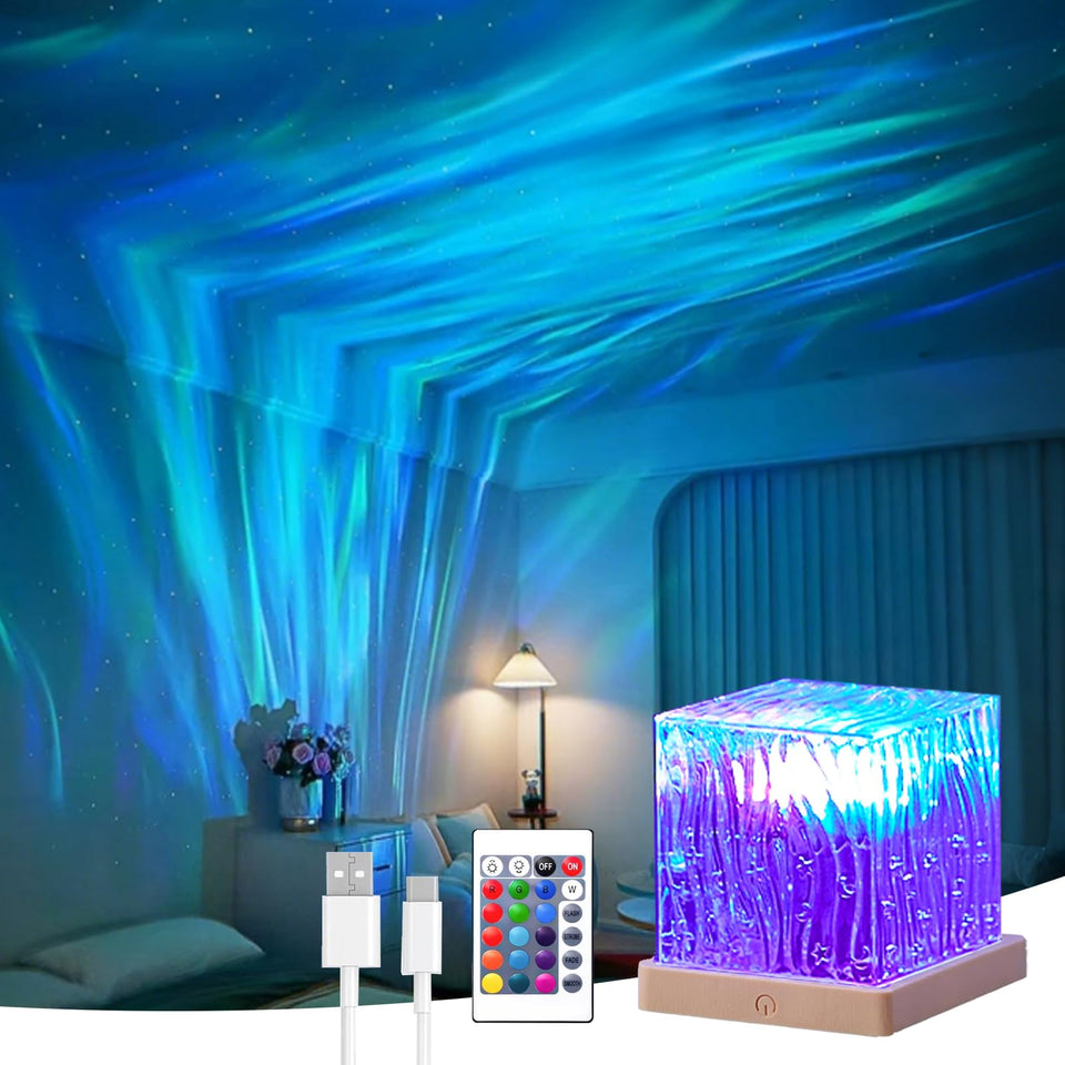Growalleter Northern Lights Projector aura display creates immersive bedroom ambience