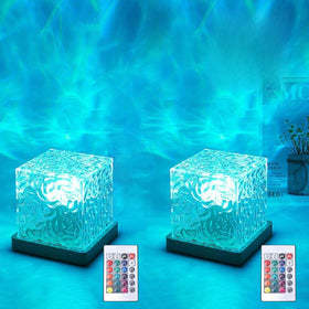 Growalleter Ocean Wave Projector Light in bedroom with calming ripple ambience