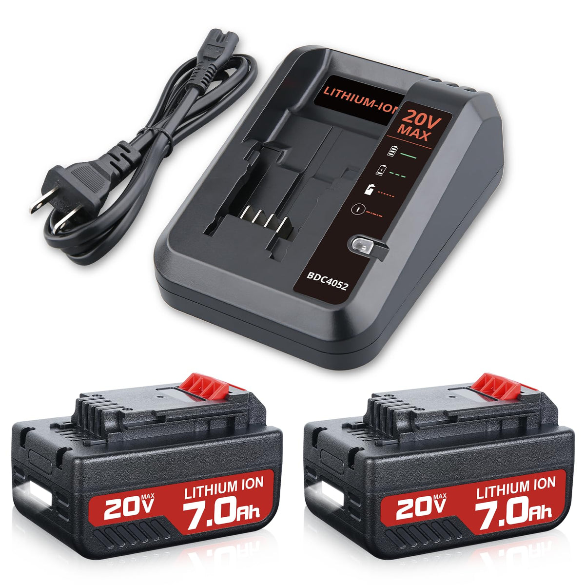 Growfeat Upgraded 2Pack battery charger kit for Porter-Cable tools, ready for quick replacements.