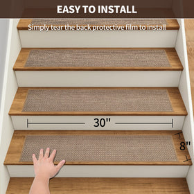 GROWLING Linen Stair Treads durable linen for long-lasting protection.