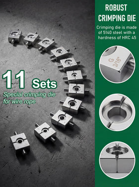 Growlush 11-die library shown with interchangeable dies for versatile sleeves