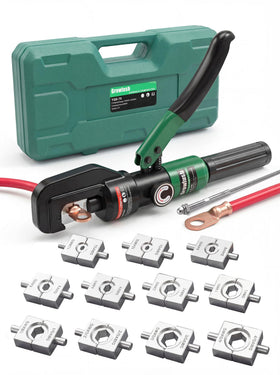 Growlush hydraulic crimping tool with ergonomic handles for comfortable use