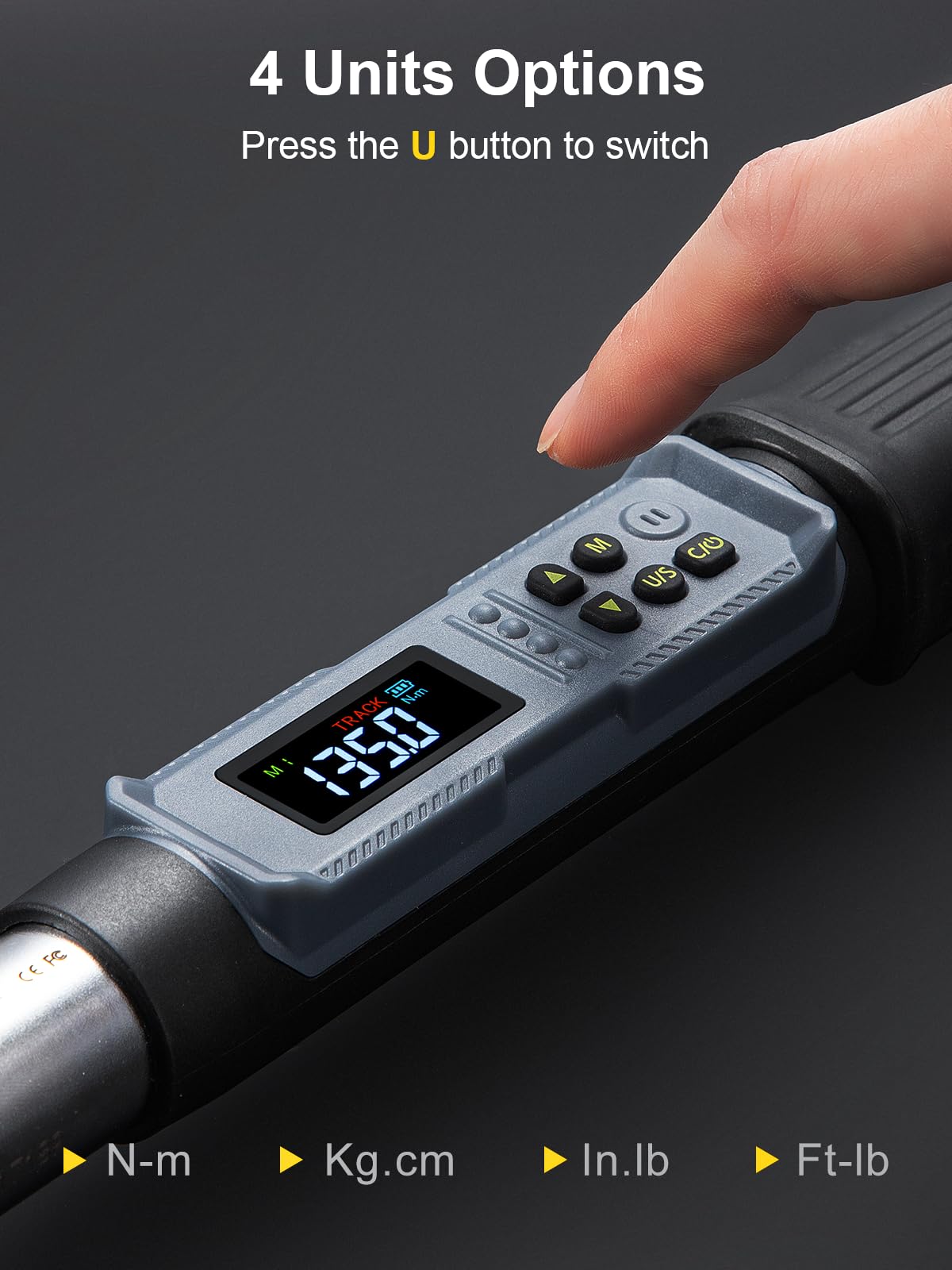 GROWNEER torque wrench in use on a bike for precise tightening.
