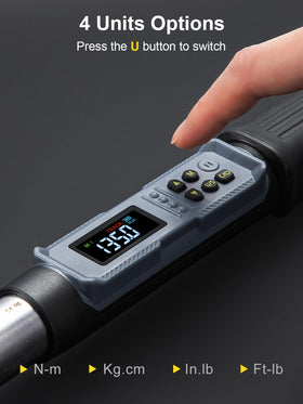 GROWNEER torque wrench in use on a bike for precise tightening.