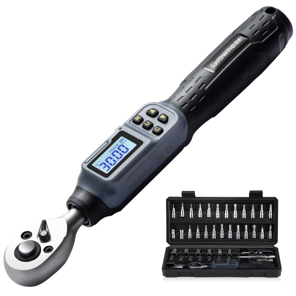 GROWNEER digital torque wrench front view for compact, portable use