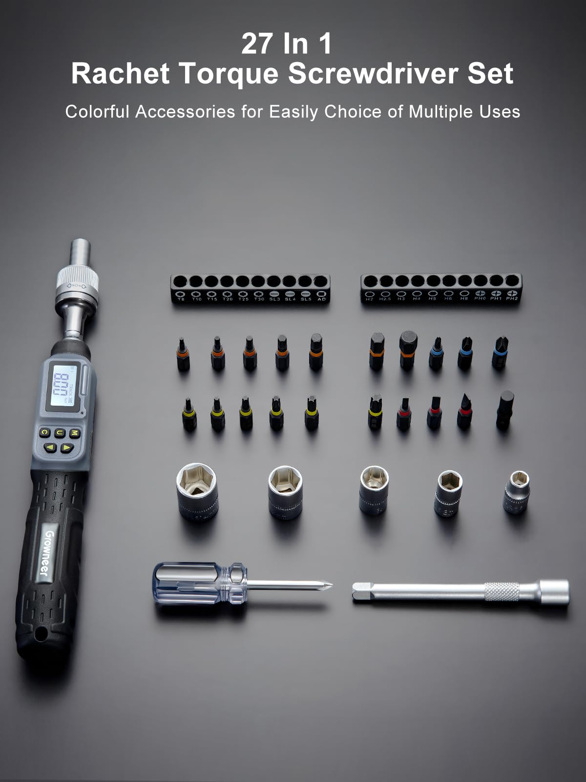 Growneer six preset torque modes with memory