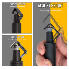 Groword capable of stripping cables from 4.5 mm to 29 mm diameter