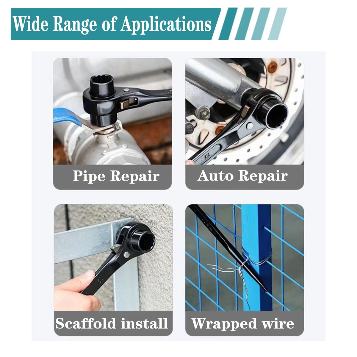 Groword wrench showing paddle for easy reverse action and quick direction swap