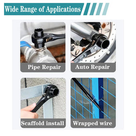 Groword wrench showing paddle for easy reverse action and quick direction swap