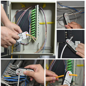 Groword universal network stripper handles 1/8 to 3/8 inch cables.