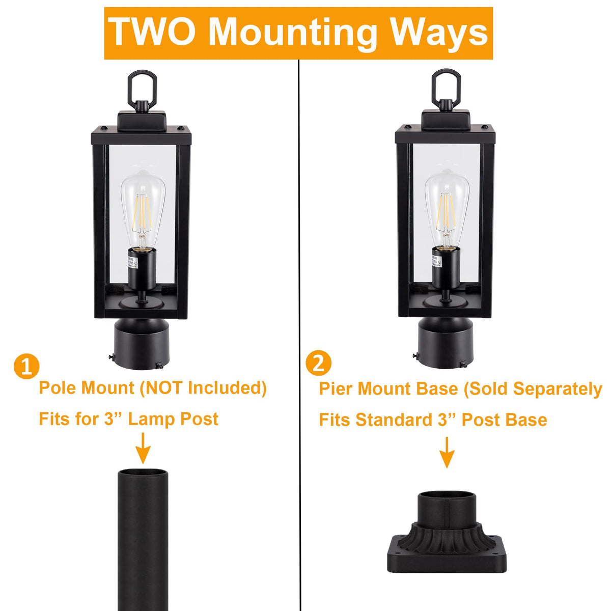 GRUENLICH post light size spec ensures correct fit for columns.