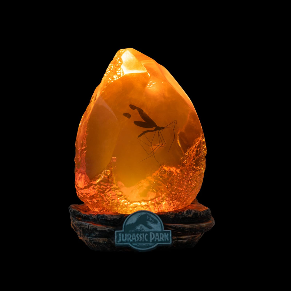 Grupo Erik Official Jurassic Park Lamp LED glow enhances desk ambiance for fans.