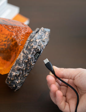 Grupo Erik Official Jurassic Park Lamp features USB-C port for easy charging.