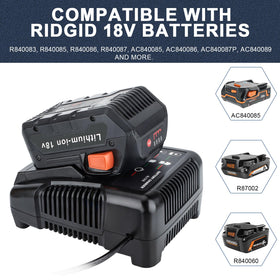 GRVODFRTA Ridgid-compatible replacement charger for easy retrofit.