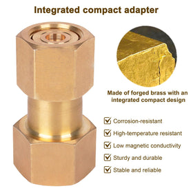 GRYVOZE compact adapter with nylon washer improves sealing.