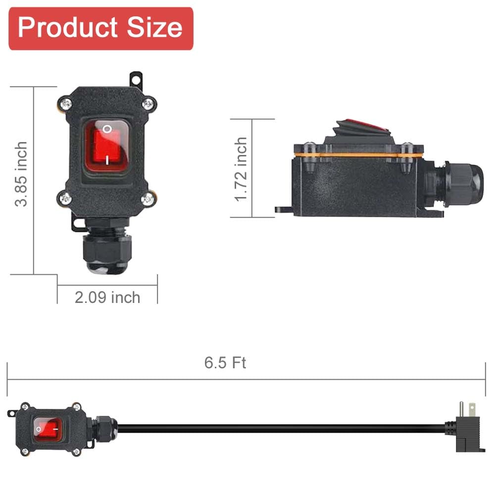 GRZWAYS inline switch shown for outdoor mounting and quick device control