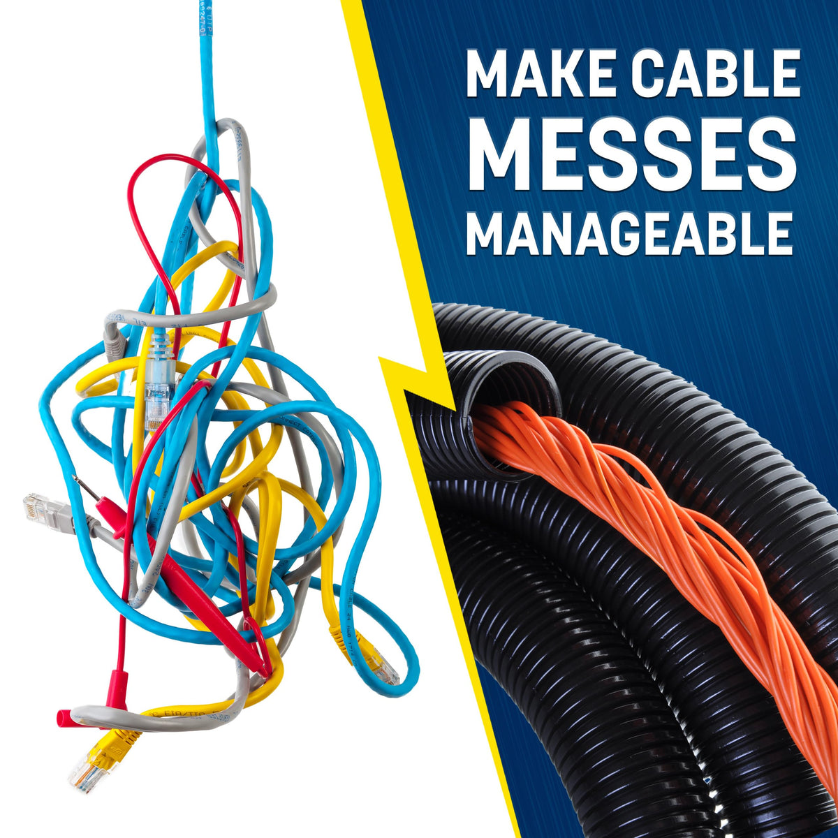 GS Power flexible cable conduit 1/4in simplifies routing in challenging spaces
