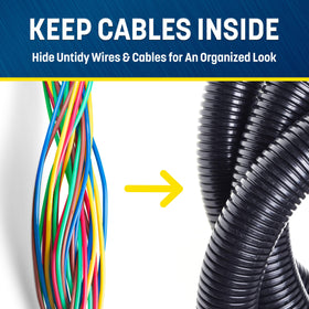 GS Power high-density polyethylene split tube 1/4in resists oil and heat