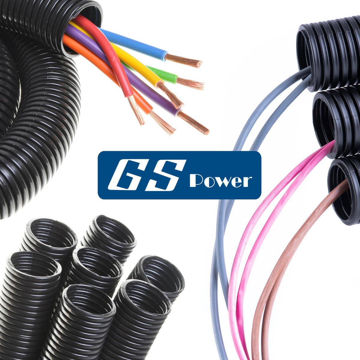 Temperature-resistant conduit guards cables from heat and abrasion.