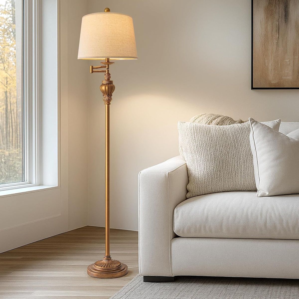 G-SAFAVA 350° adjustable swing arm for flexible lighting in bedrooms and lounges.