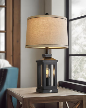 G-SAFAVA black lampshade detail adds elegance