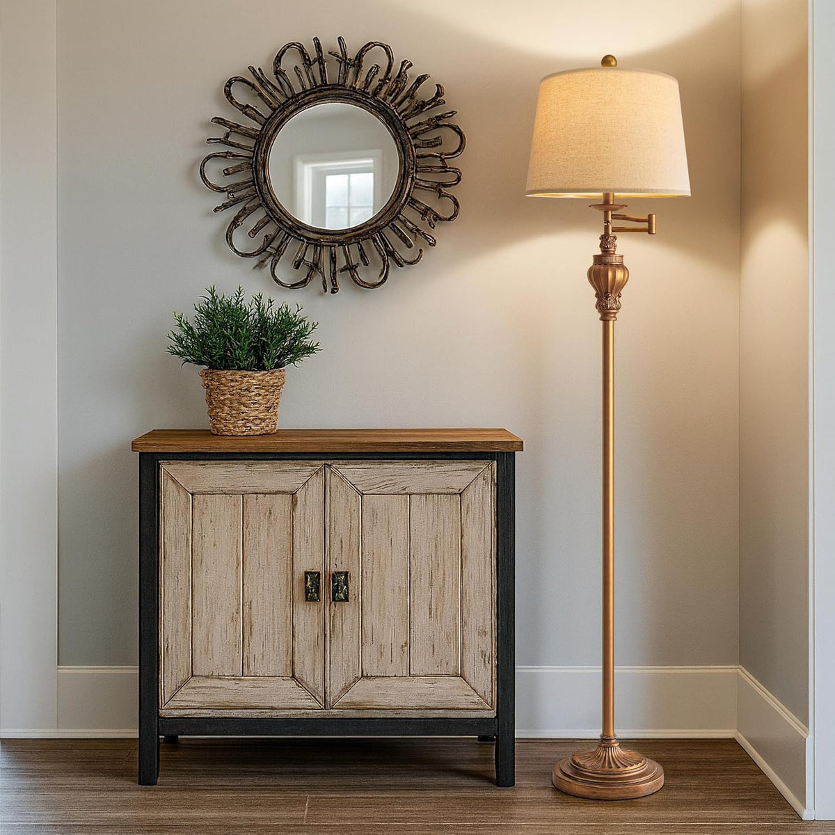 G-SAFAVA carved resin detailing enhances vintage appeal with lasting durability.